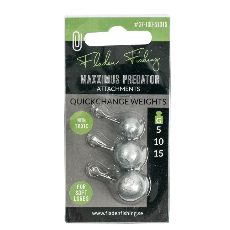 Fladen Quickchange Weights For Soft Lures 5-10-15g 1 Fladen Quickchange Weights For Soft Lures 5-10-15g