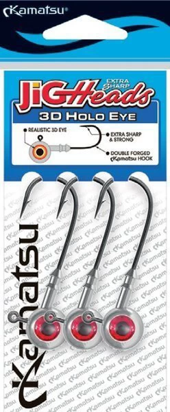 Kamatsu Jighead 3D Holo Red Eye (3pcs) 2 Kamatsu Jighead 3D Holo Red Eye (3pcs) – Bild 2