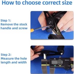 Gomexus 95mm Carbon Swept Handle With 20mm Aluminium Knob -Angelausrüstung DCS95A20BKGDr 5