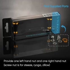 Gomexus 95mm Carbon Swept Handle With 20mm Aluminium Knob -Angelausrüstung DCS95A20BKGDr 6